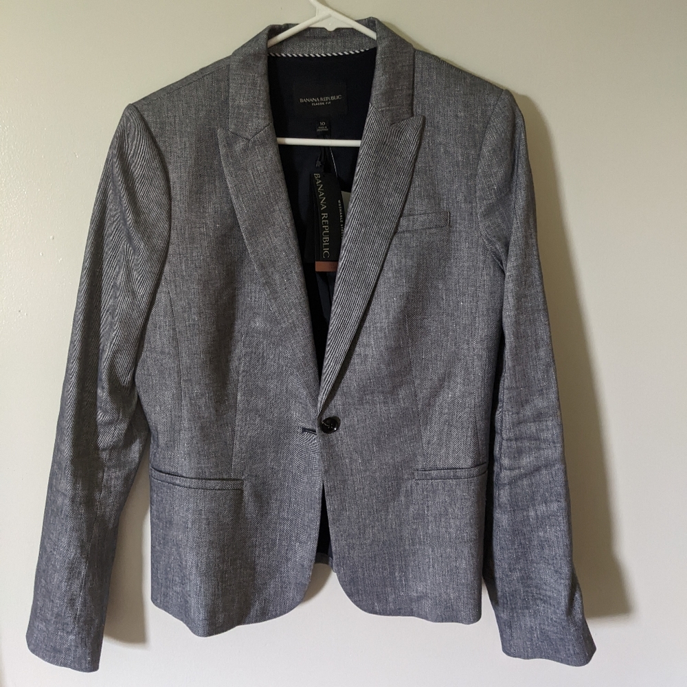 Banana Republic Linen Blend Blazer, NWT!